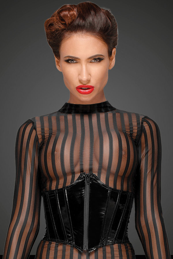Noir Handmade F182 - Klassisches Kleid aus weichem und elastischen Tüll - Decadence Collection