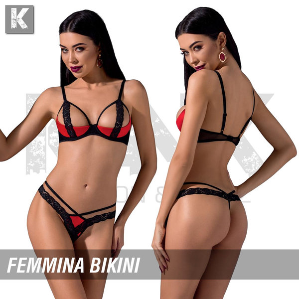 Passion Erotic Line - Femmina Bikini - rotes Dessous Set Devil Collection