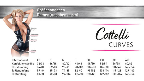 Wetlook Minikleid mit Spitze - Cottelli Collection Curves