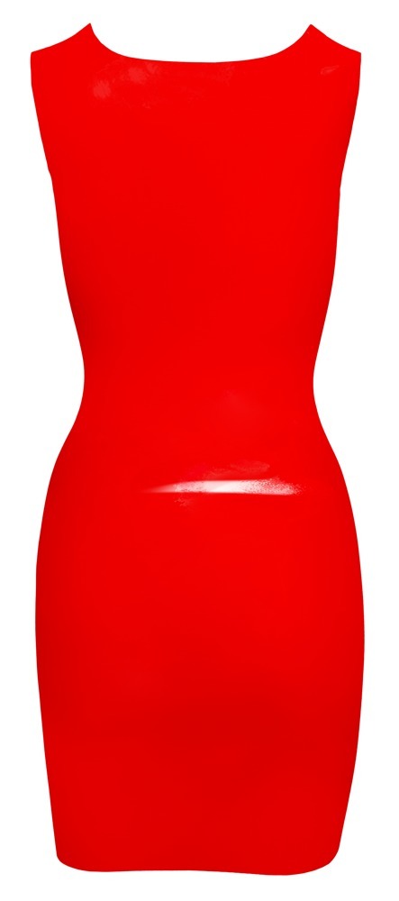 Schlicht schönes Kleid aus leuchtend rotem Latex - LateX