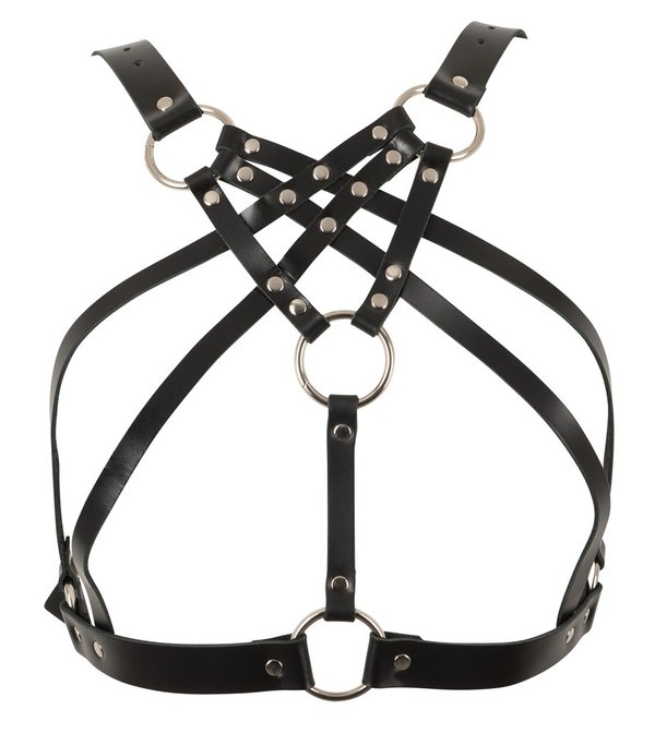 Harness Mit D-Ringen und dekorativen Nieten - ZADO