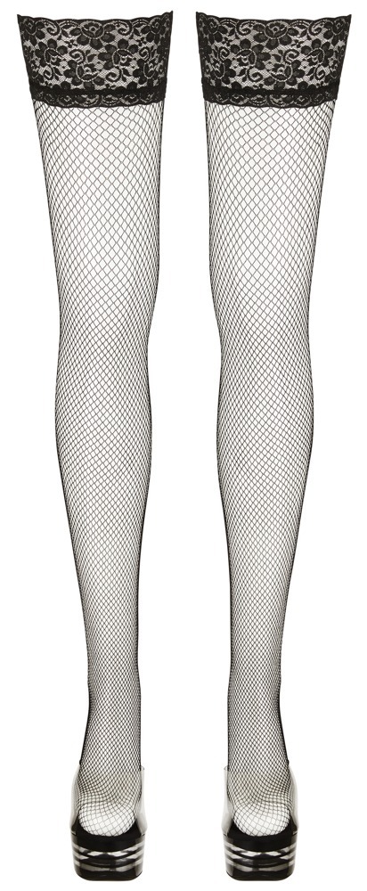 Halterlose Strümpfe mit 10 cm breitem Spitzenabschluss - Cottelli Collection Legwear